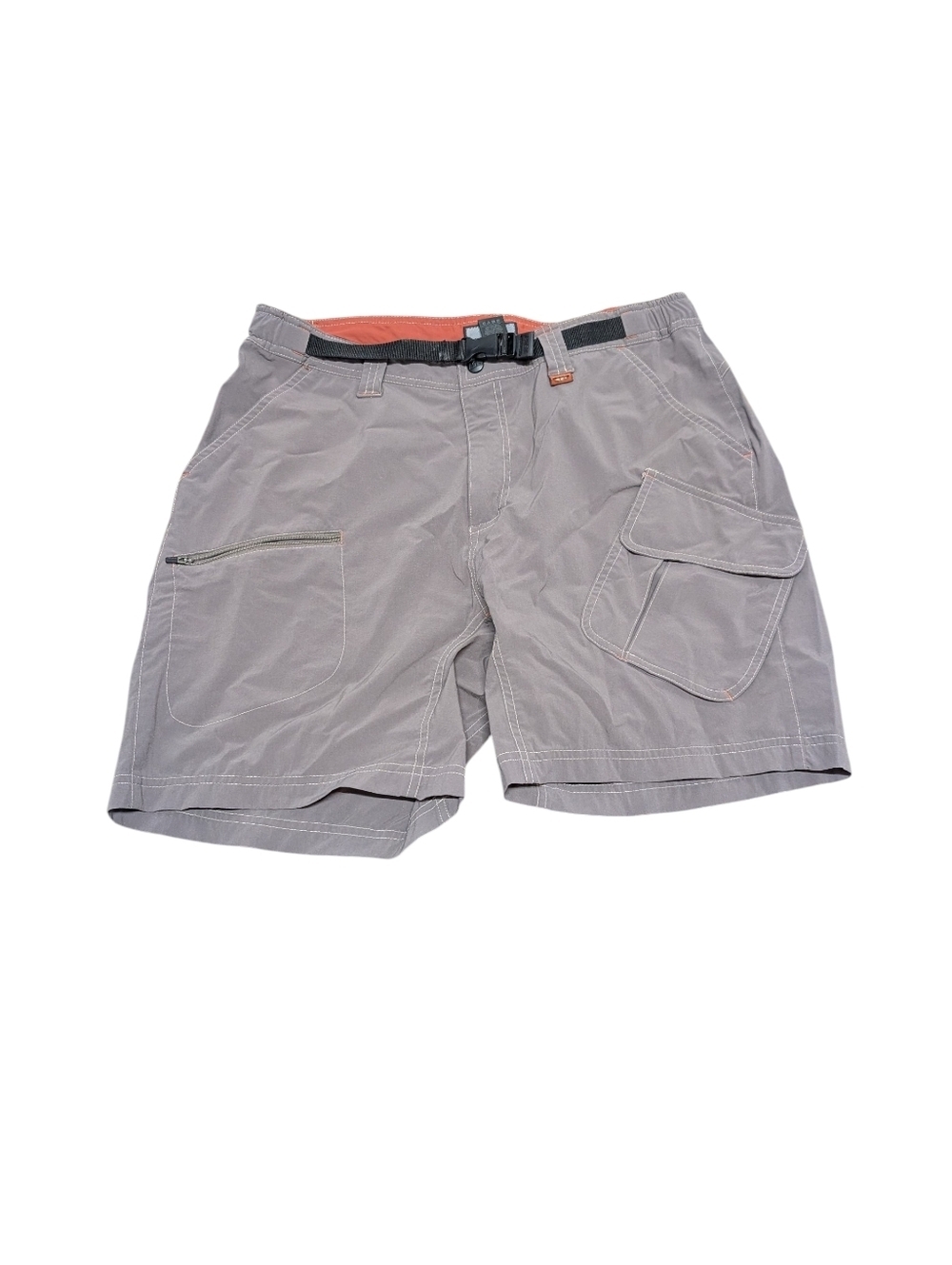 REI Women's Gray Cargo Hiking Shorts with Integrated Belt (Size 14) UPF 30+